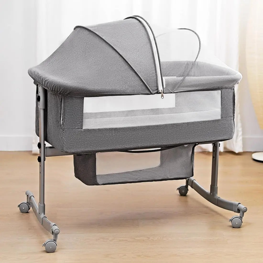Berceau Cododo Evolutif 3-en-1 Portable avec Roulettes (0-3 Ans)