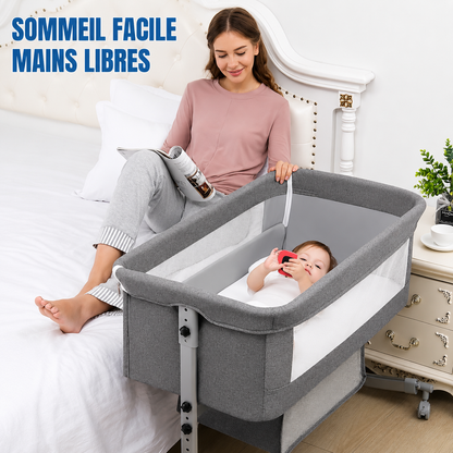 Berceau Cododo Evolutif 3-en-1 Portable avec Roulettes (0-3 Ans)