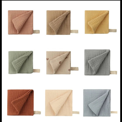 Lot de 5 Débarbouillettes Bébé en Gaze de Coton – Lingettes Douces & Serviettes Visage